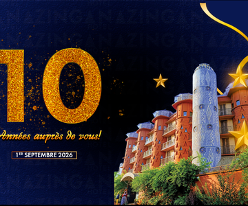 A l'occasion de son dixième anniversaire, l'Hôtel Zingana vous remercie pour dix années d'excellents services à vos côtés